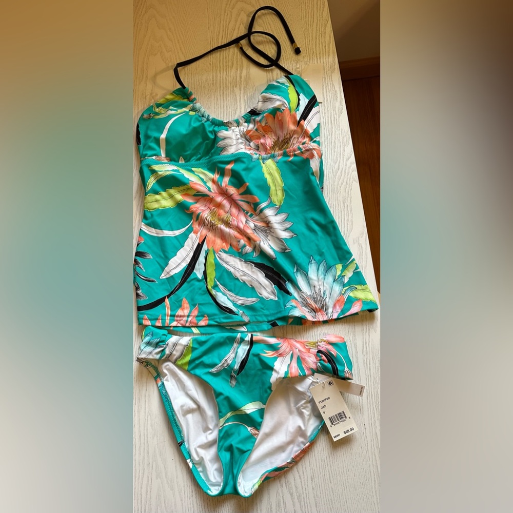 Trina Turk Floral Bikini - Green and Orange